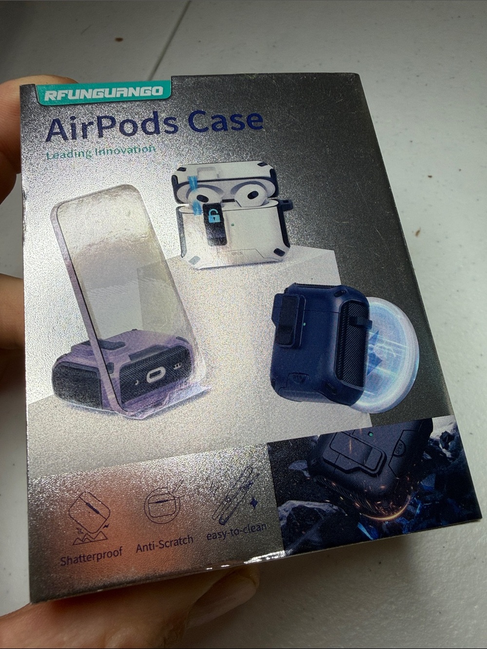 Link Navy Blue Rugged Protective AirPods Case Cover
